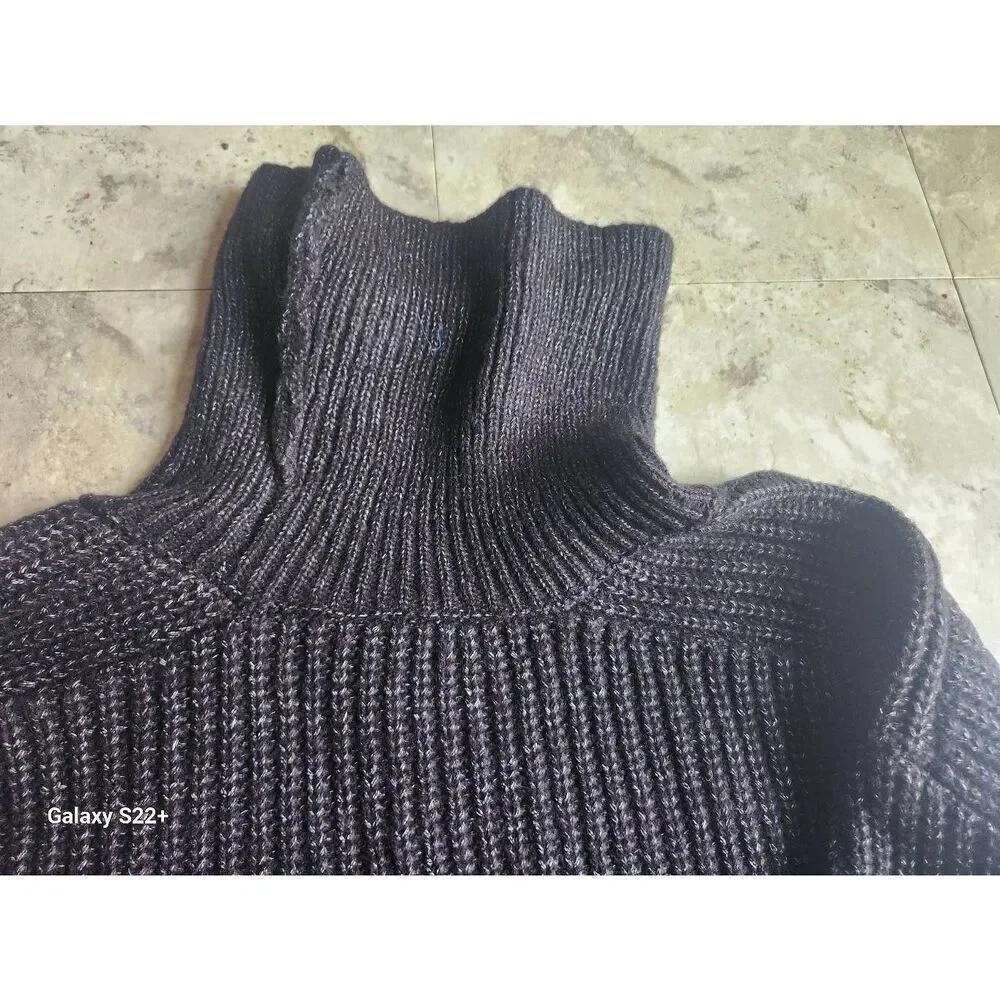 S5 Time and Tru cowl neck sweater charcoal ribbed knit NWT - Picture 6 of 12